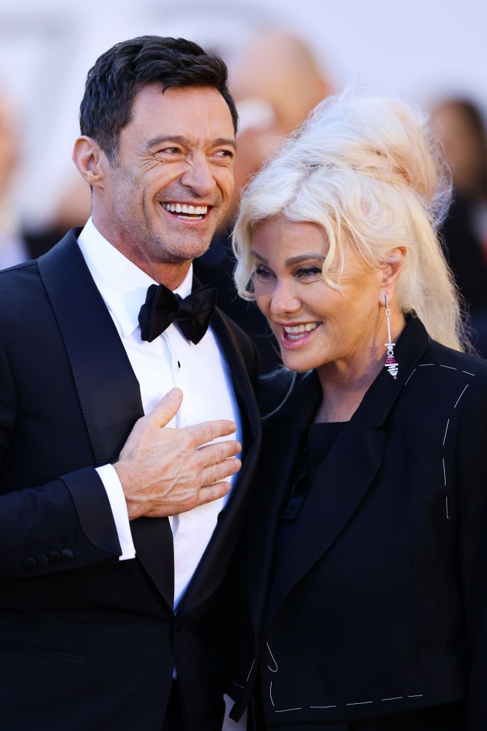 VENICE, ITALY - SEPTEMBER 07: Hugh Jackman and Deborra-Lee Furness attend "The Son" red carpet at the 79th Venice International Film Festival on September 07, 2022 in Venice, Italy. (Photo by Jacopo Raule/FilmMagic)