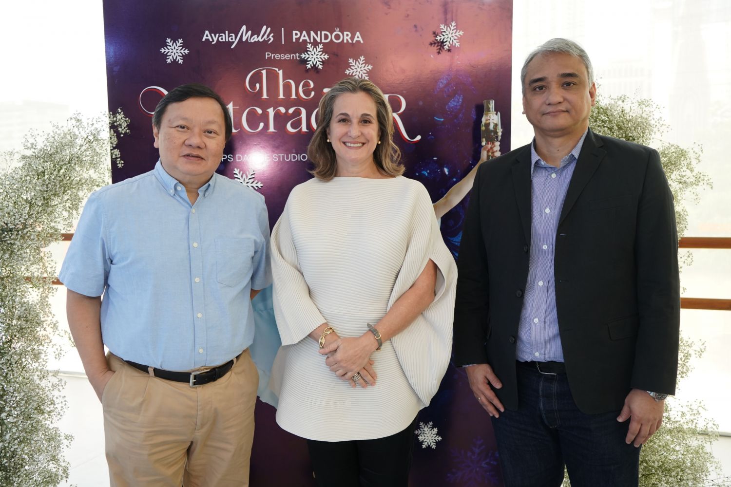 Lucerne Managing Director Ivan Yao, STEPS Dance Studio Founder Sofia Zobel Elizalde, and Ayala Malls President Christopher Maglanoc
