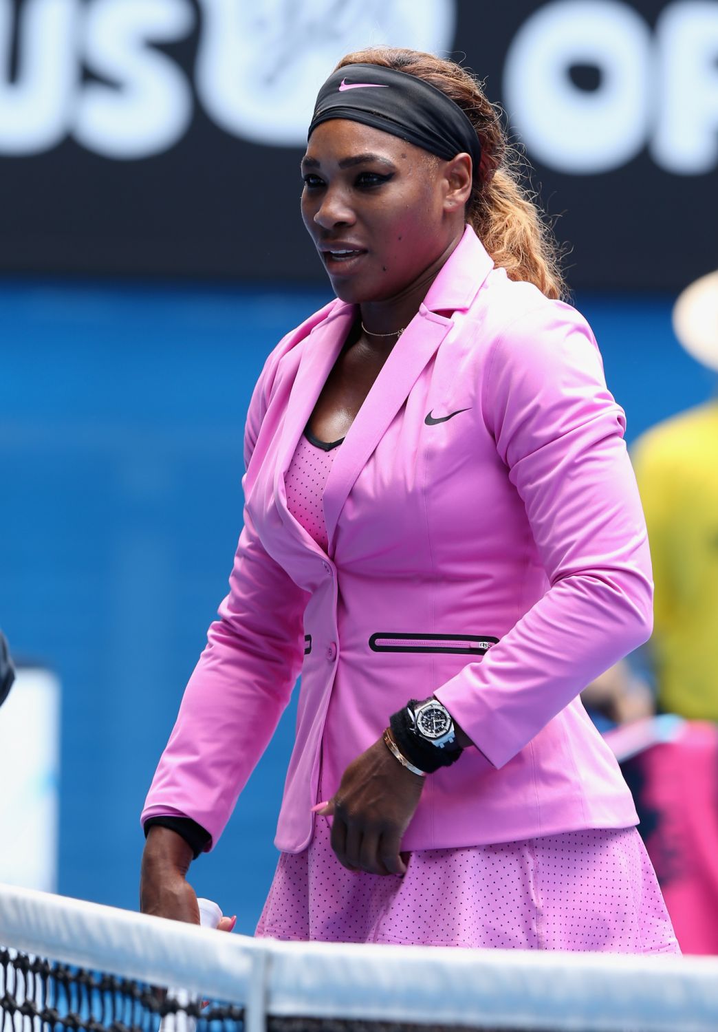 MELBOURNE, AUSTRALIA - JANUARY 15: Serena Williams of the United States walks on to court ahead of her second round match against Vesna Dolonc of Serbia during day three of the 2014 Australian Open at Melbourne Park on January 15, 2014 in Melbourne, Australia. (Photo by Michael Dodge/Getty Images)