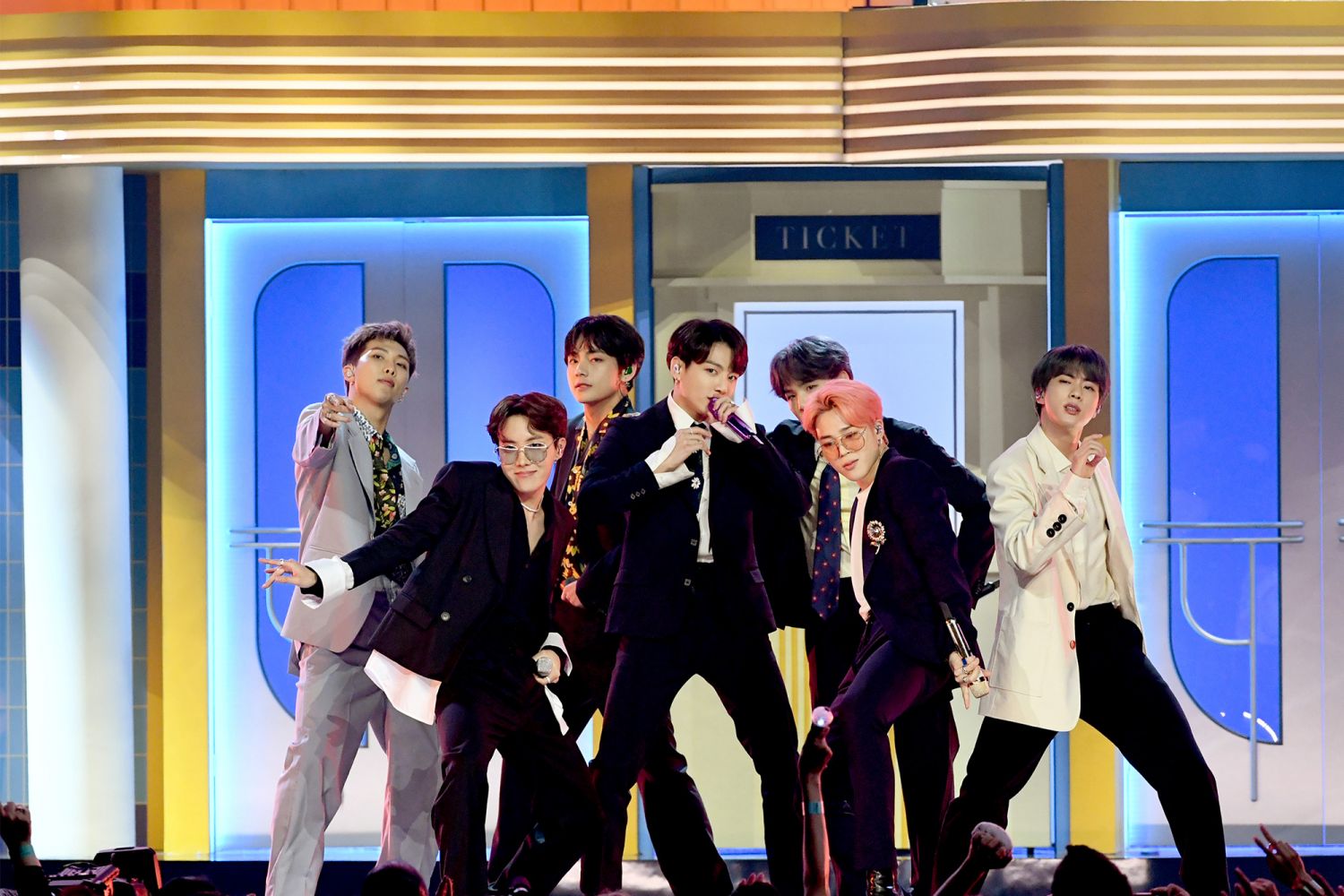 BTS perform onstage during the 2019 Billboard Music Awards. (Photo: Getty Images)