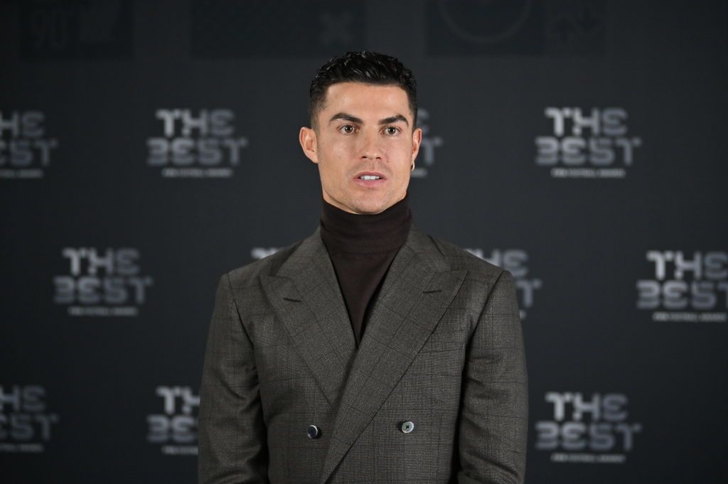 ZURICH, SWITZERLAND - JANUARY 17: FIFA Special Best Men's award winner Cristiano Ronaldo during the Best FIFA Football Awards 2021 on January 17, 2022 in Zurich, Switzerland. (Photo by Harold Cunningham/FIFA)