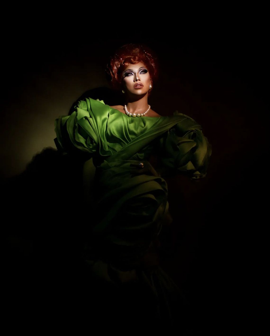 Eva Le Queen wearing an Ehrran Montoya dress inspired by Cinderella's evil step mother (Photo: Instagram / @eva_lequeen / JP Yu)