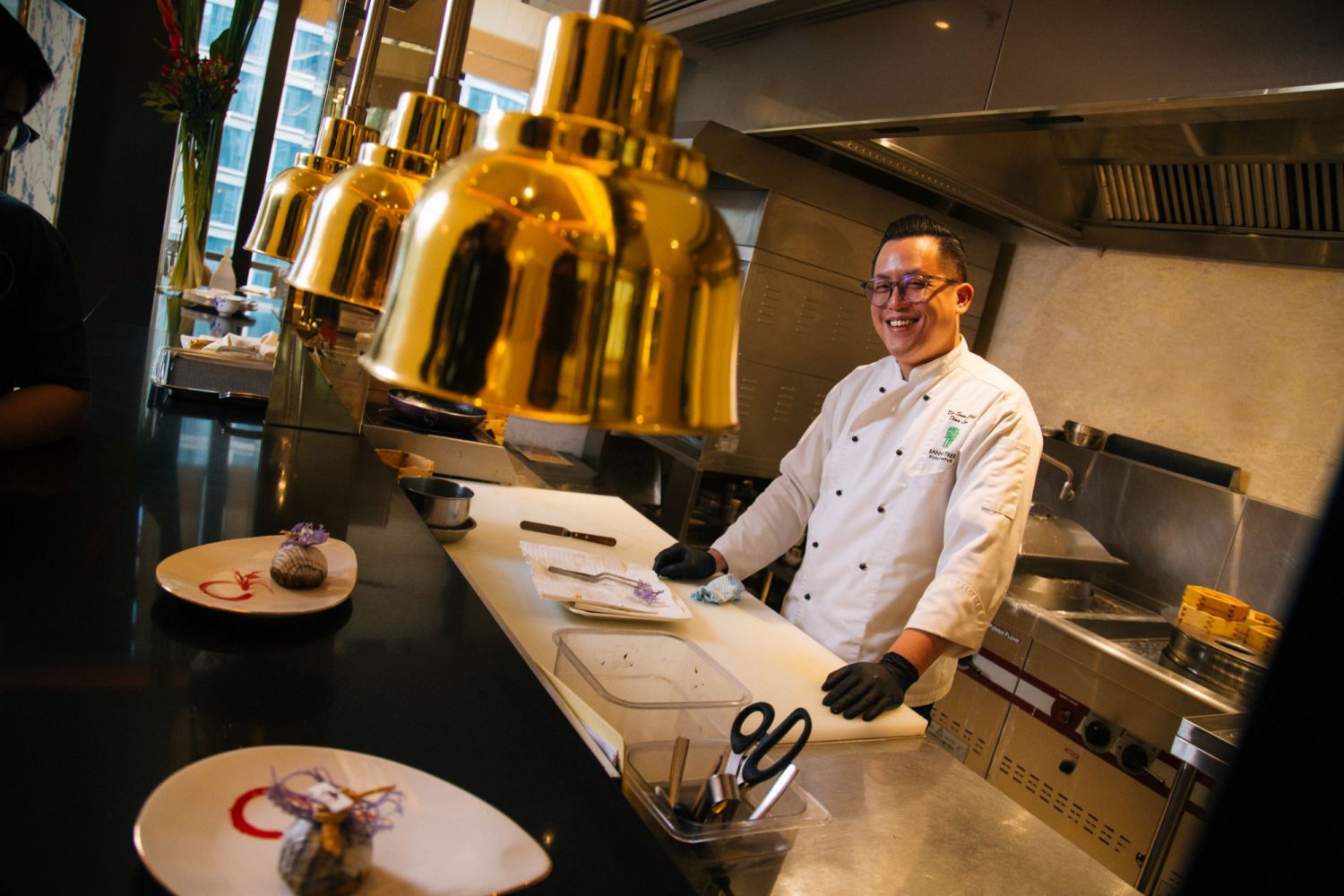 Dino Lee in his kitchen