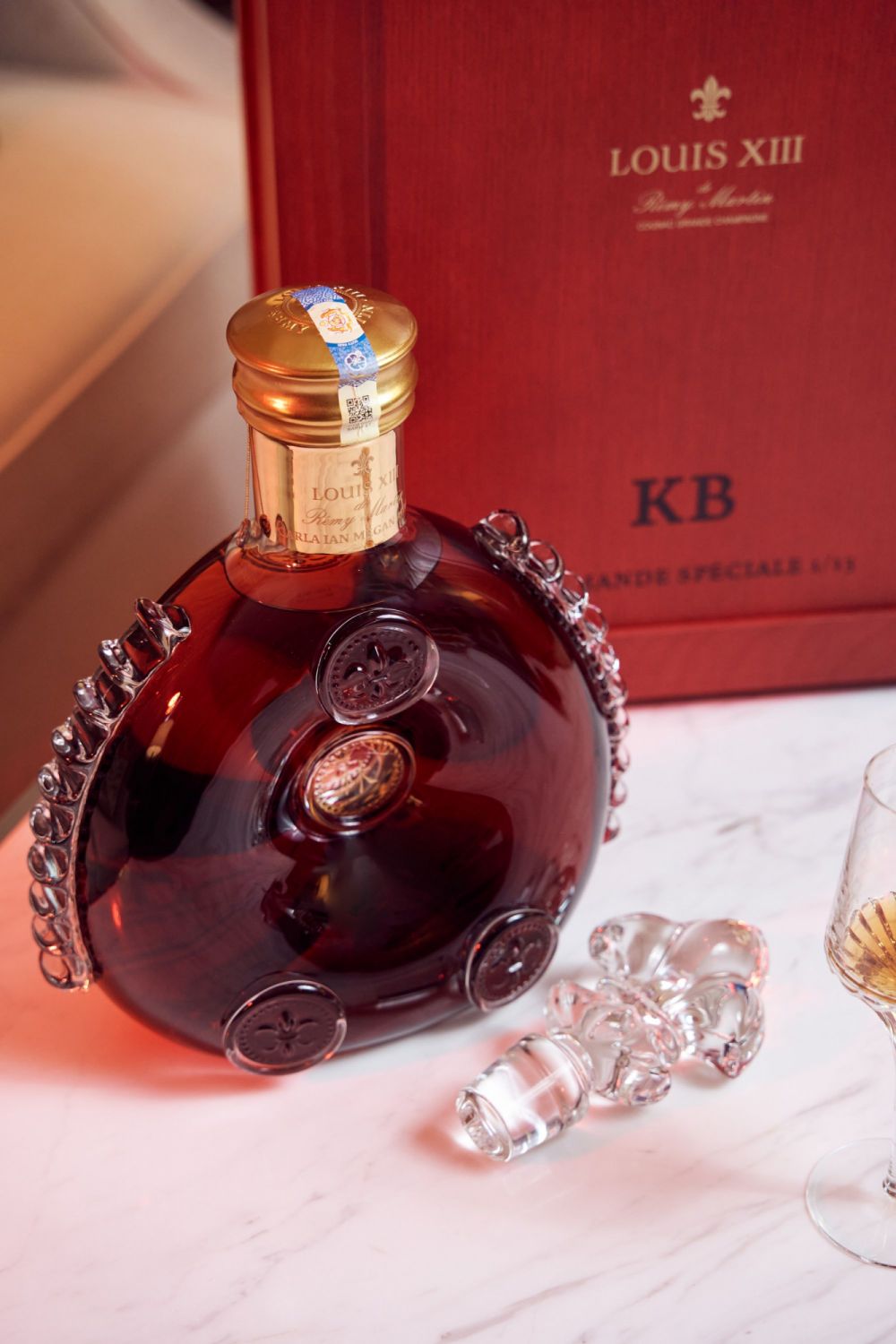 The three-litre bottle is embellished with several personal touches