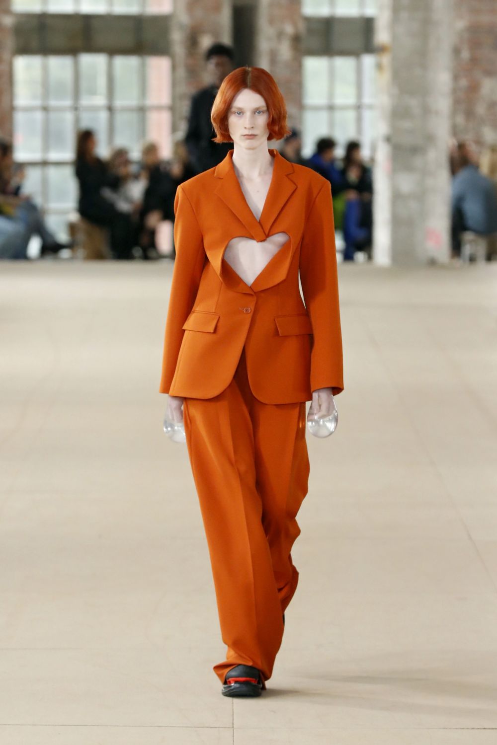 (EDITORIAL USE ONLY - For Non-Editorial use please seek approval from Fashion House) A model walks the runway during the Botter Womenswear Spring/Summer 2023 show as part of Paris Fashion Week on September 27, 2022 in Paris, France. (Photo by Estrop/Getty Images)