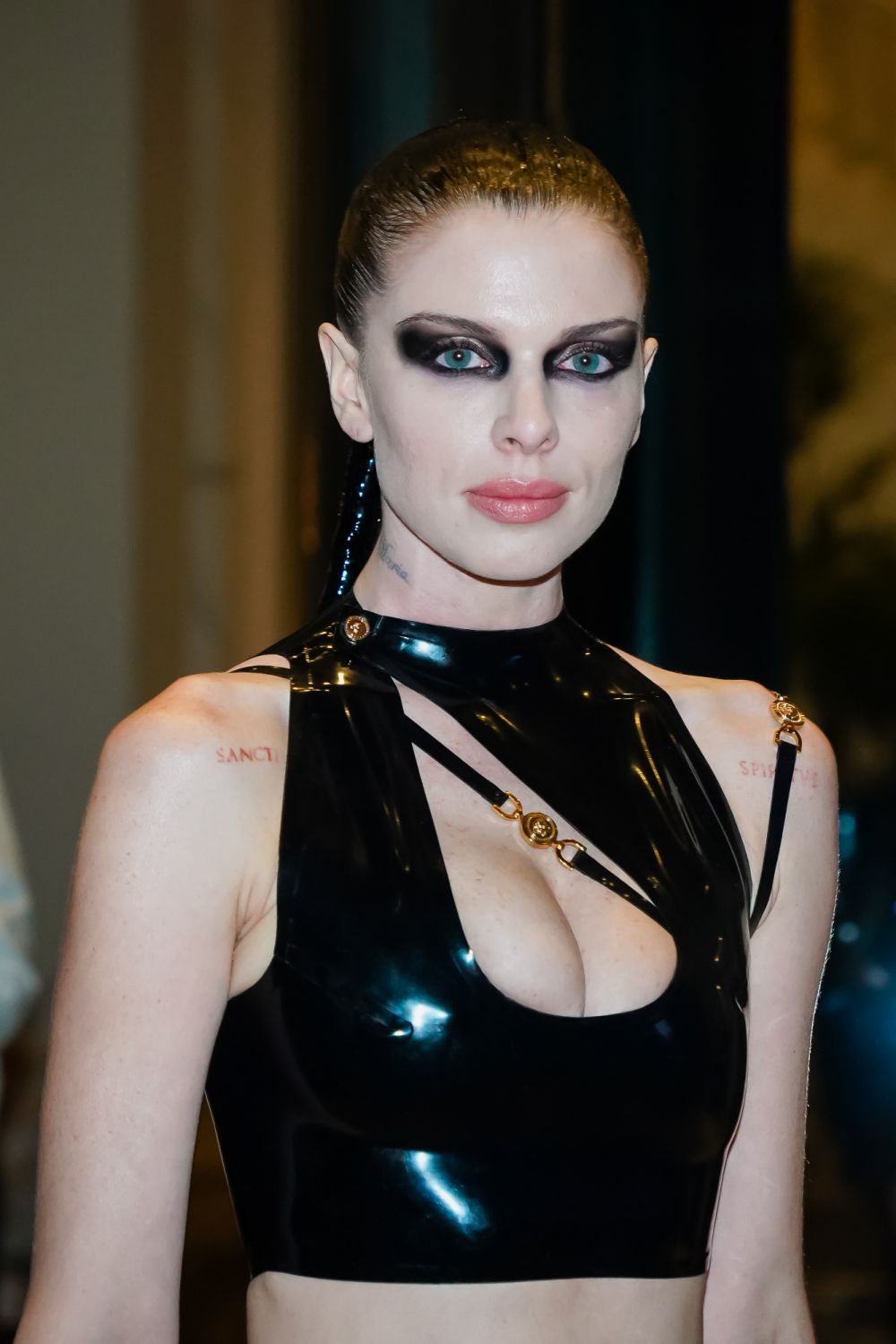 American actress Julia Fox guest of the Gucci fashion show on the fourth day of the Milan Fashion Week Women's Collection Fall Winter 2022. Milan (Italy), February 25th, 2022 (Photo by Marco Piraccini/Archivio Marco Piraccini/Mondadori Portfolio via Getty Images)