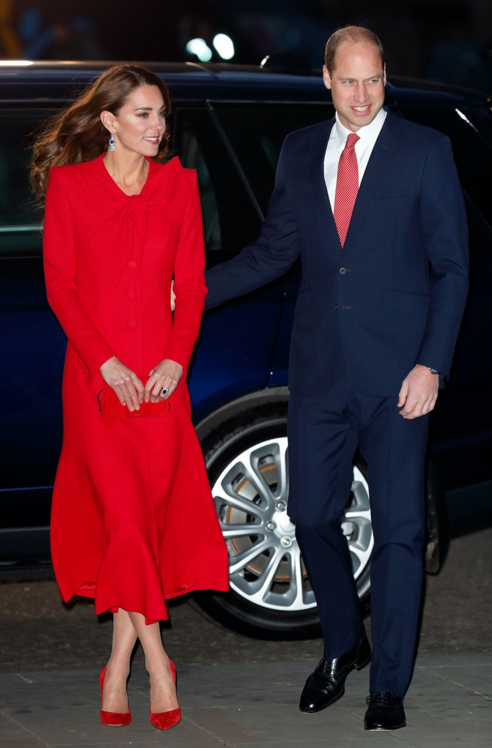 LONDON, UNITED KINGDOM - DECEMBER 08: (EMBARGOED FOR PUBLICATION IN UK NEWSPAPERS UNTIL 24 HOURS AFTER CREATE DATE AND TIME) Catherine, Duchess of Cambridge and Prince William, Duke of Cambridge attend the 'Together at Christmas' community carol service at Westminster Abbey on December 8, 2021 in London, England. The carol service, hosted and spearheaded by The Duchess of Cambridge, pays tribute to the work of individuals and organisations across the UK who have supported their communities through the COVID