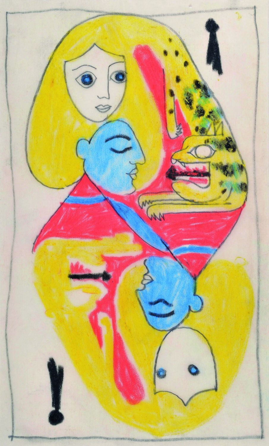 Spielkarte (Tarot), Datierung: Mâ°rz 1941, Material/Technik: Zeichnung / pencil (drawing) , tracing paper, Kartenmaï¬: 27,4 x 18,1 cm, Herstellungsort: Marseille, Frankreich, Inventar-Nr.: C 03.05.10, , Artist: Victor Brauner  Das abgebildete Werk ist urheberrechtlich geschÂ¸tzt. Der Nutzer hat vor VerËffentlichung die Genehmigung einzuholen und abzugelten bei: VG Bild-Kunst, 53113 Bonn, Weberstr. 61, www.bildkunst.de , FOR USE ONLY IN GERMANY, SWITZERLAND OR AUSTRIA, Copyright: bpk / RMN - Grand Palais