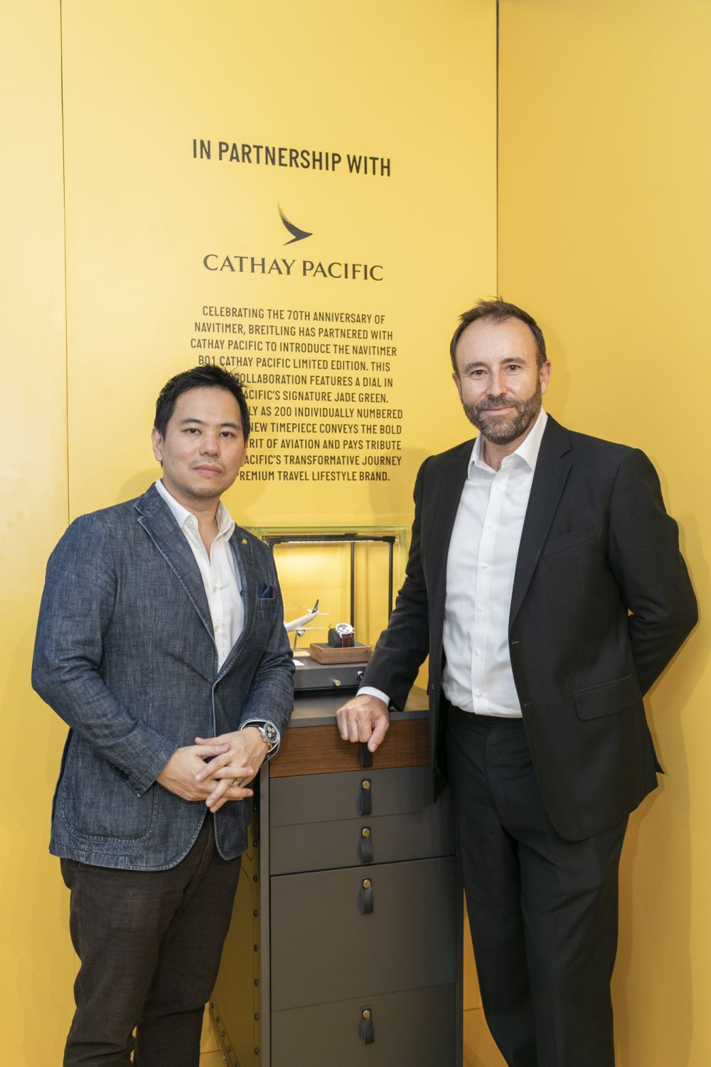 Alvin Soon of Breitling and Paul Smitton of Cathay Pacific (Photo: Breitling)