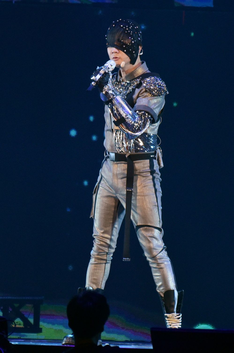TAIPEI, CHINA - FEBRUARY 14: Singer JJ Lin performs on the stage in concert at Taipei Arena on February 14, 2019 in Taipei, Taiwan of China. (Photo by Visual China Group via Getty Images/Visual China Group via Getty Images)