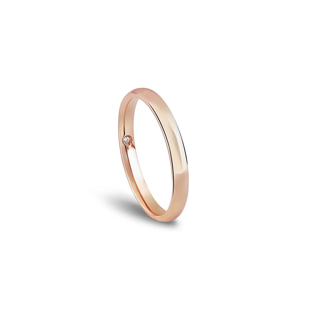 DAMIANI D.Side 18K玫瑰金鑲鑽戒指