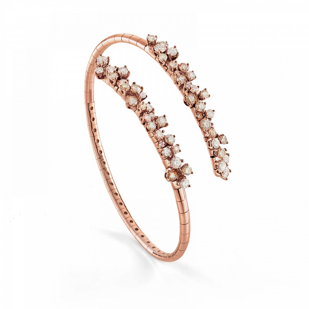DAMIANI Mimosa 18K玫瑰金鑲鑽手環