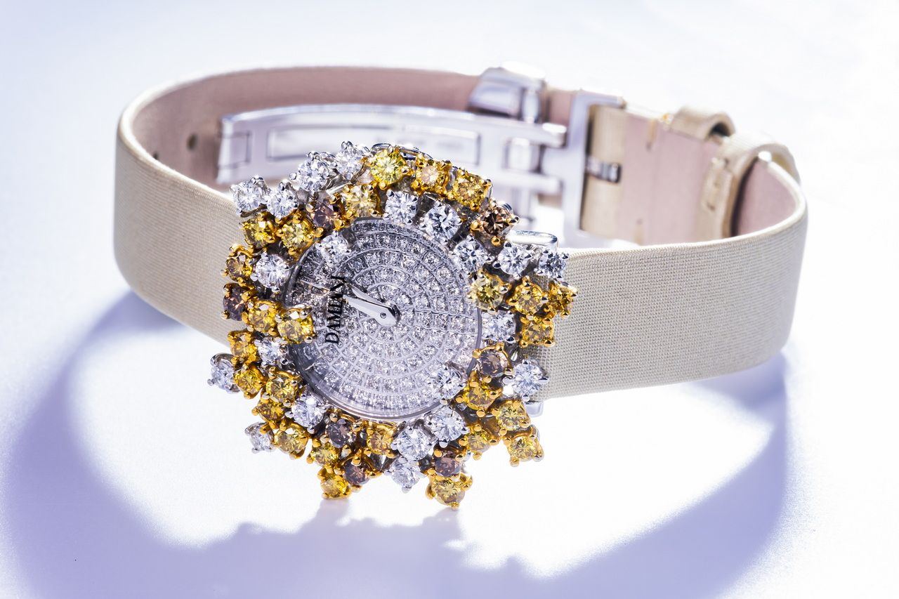 DAMIANI Mimosa 18K白金鑲鑽腕錶