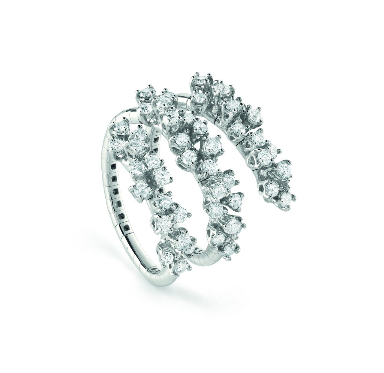 DAMIANI Mimosa 18K白金鑲鑽戒指