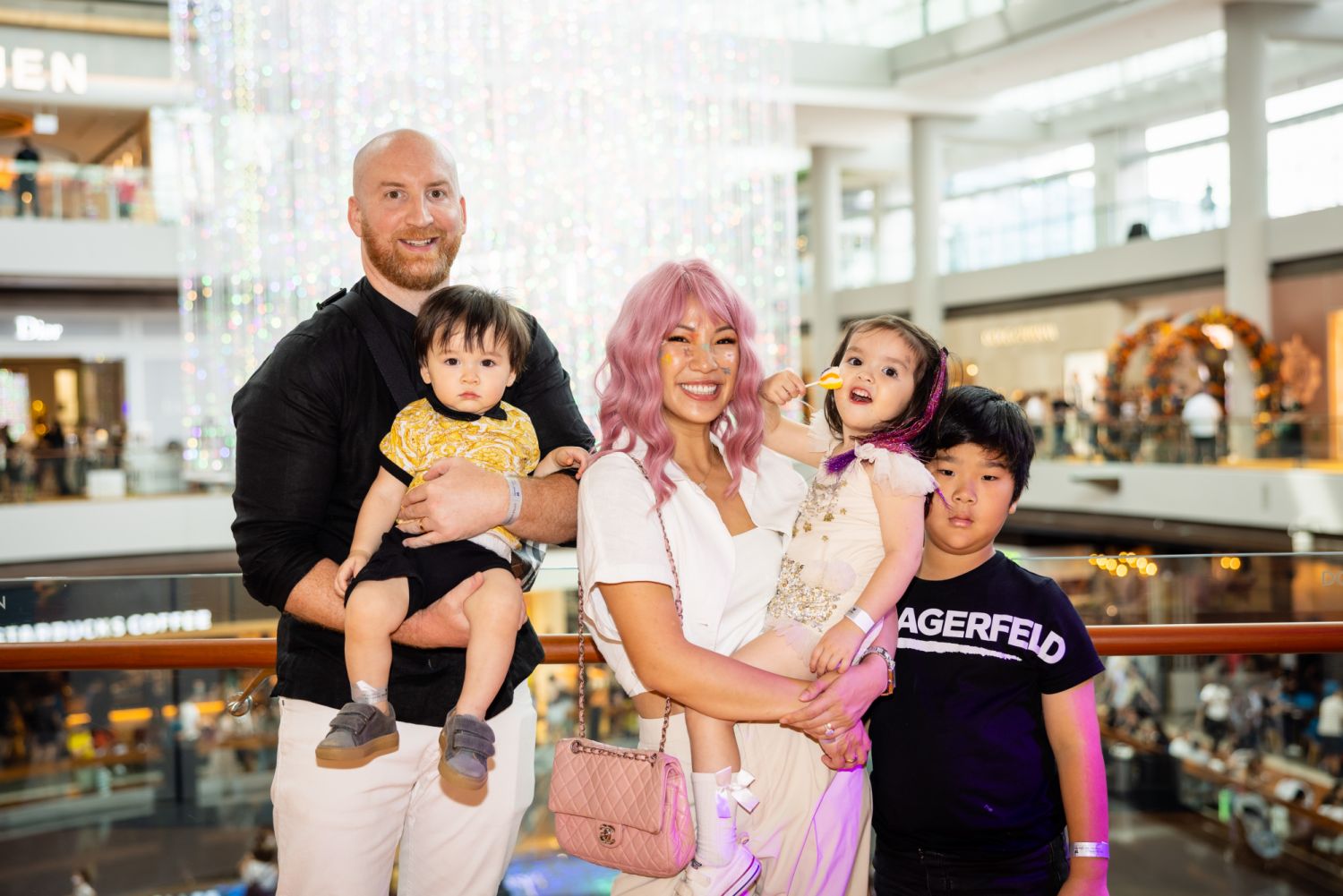 Steve Clark, Ethan Clark, Jerilyn Moon, Ella Clark and Emmett Moon