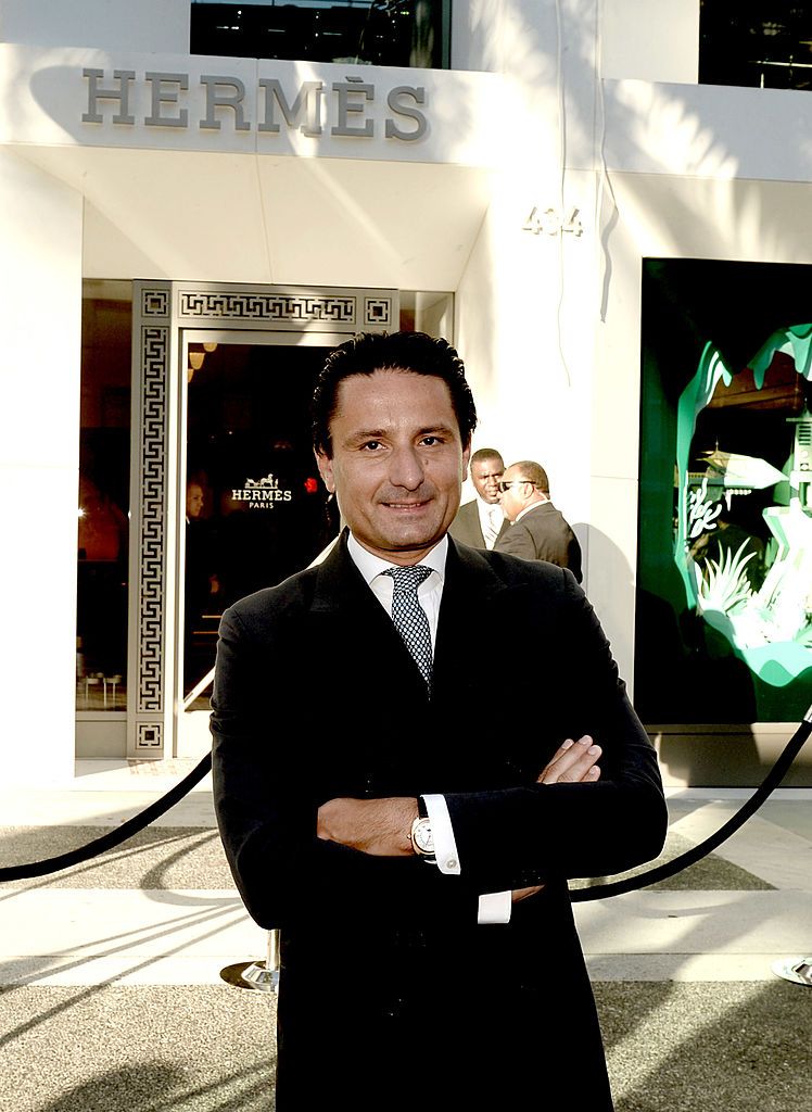 BEVERLY HILLS, CA - SEPTEMBER 03:  Axel Dumas, CEO, Hermes International poses at the opening of Hermes Beverly Hills Boutique on September 3, 2013 in Beverly Hills, California.  (Photo by Kevin Winter/Getty Images)