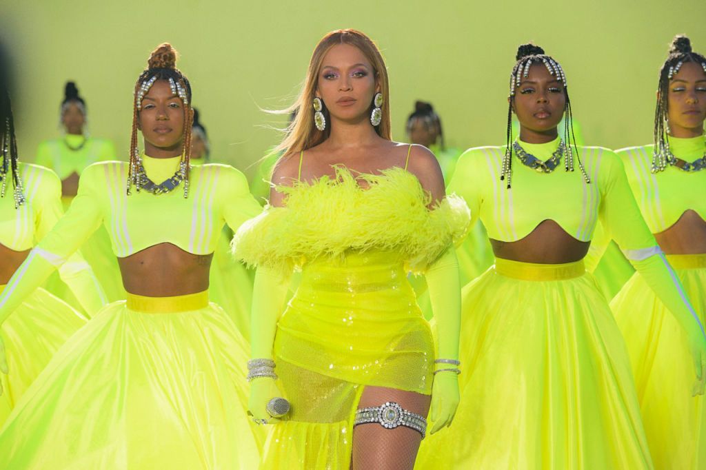 LOS ANGELES, CA - MARCH 27: In this handout photo provided by A.M.P.A.S., BeyoncÃ© performs during the ABC telecast of the 94th OscarsÂ® on Sunday, March 27, 2022 in Los Angeles, California.  (Photo by Mason Poole/A.M.P.A.S. via Getty Images)