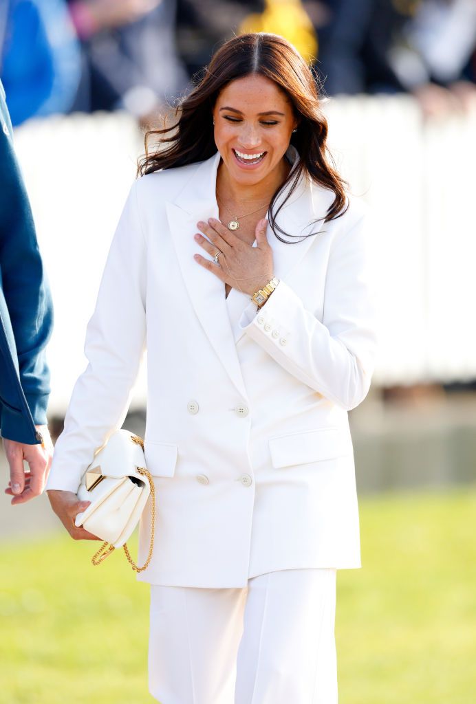 THE HAGUE, NETHERLANDS - APRIL 15: (EMBARGOED FOR PUBLICATION IN UK NEWSPAPERS UNTIL 24 HOURS AFTER CREATE DATE AND TIME) Meghan, Duchess of Sussex attends an Invictus Games Friends and Family reception hosted by the City of The Hague and the Dutch Ministry of Defence at Zuiderpark on April 15, 2022 in The Hague, Netherlands. (Photo by Max Mumby/Indigo/Getty Images)