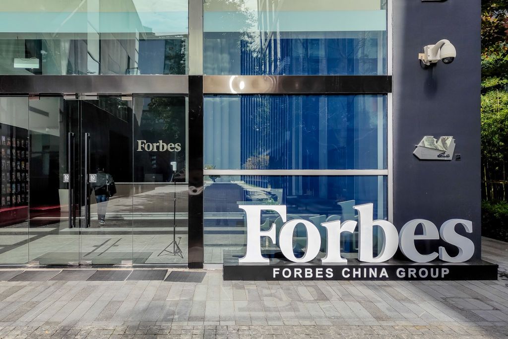 SHANGHAI, CHINA - NOVEMBER 23: A view of the Forbes China Group Headquarters is seen on November 23, 2021 in Shanghai, China. (Photo by Wang Gang/VCG via Getty Images)