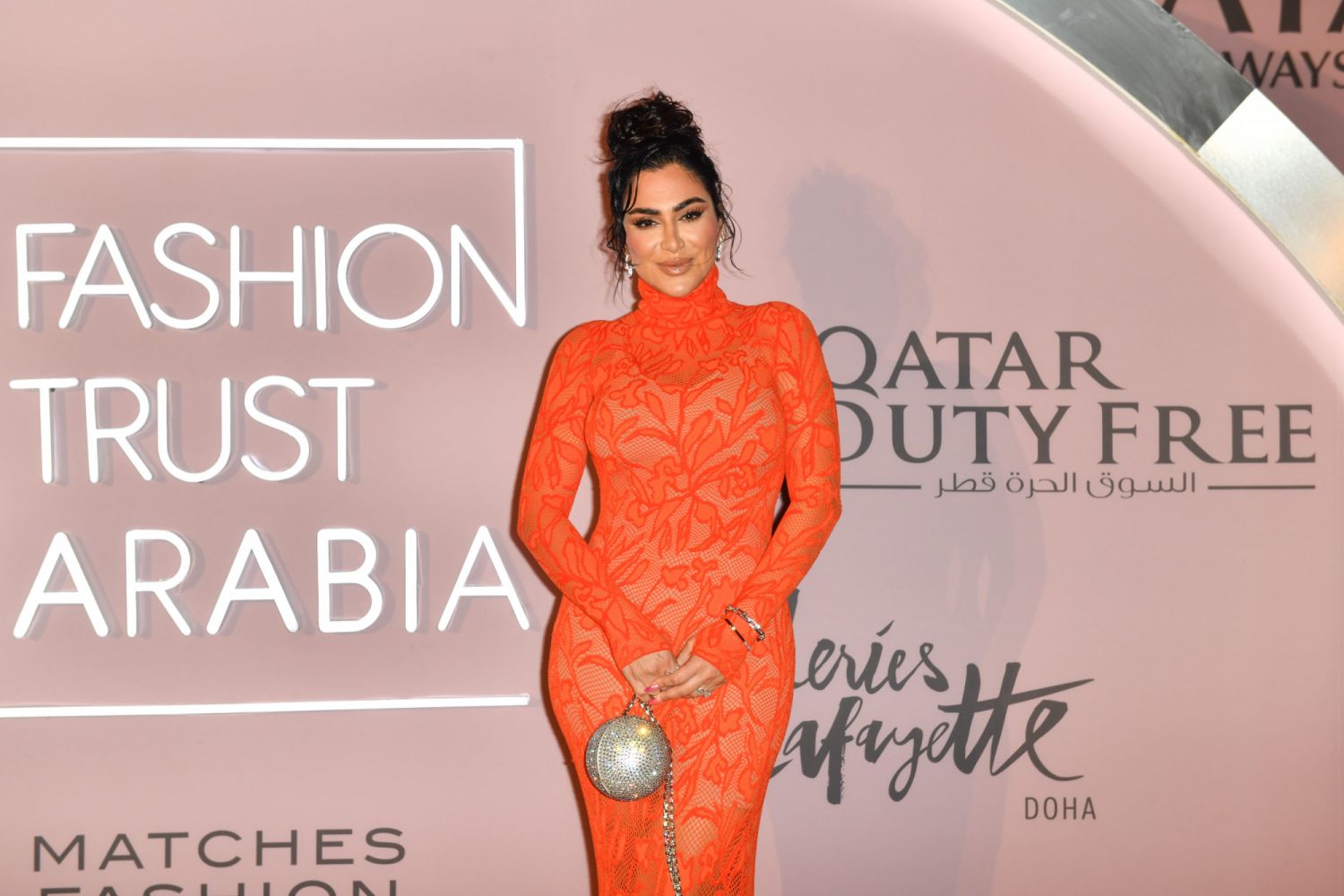 DOHA, QATAR - OCTOBER 26: Huda Kattan attends the Fashion Trust Arabia Prize 2022 Awards Ceremony at The National Museum of Qatar on October 26, 2022 in Doha, Qatar. (Photo by David M. Benett/Dave Benett/Getty Images for Fashion Trust Arabia)