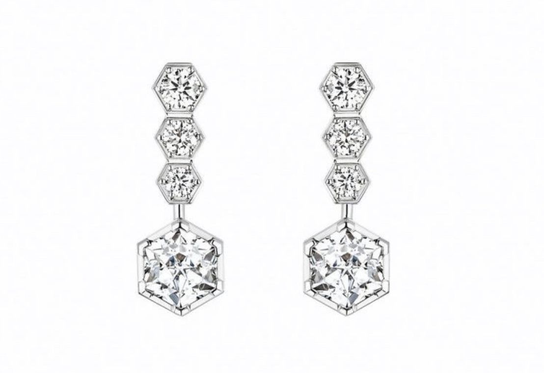 Chaumet Bee My Love 鉑金鑲鑽耳環