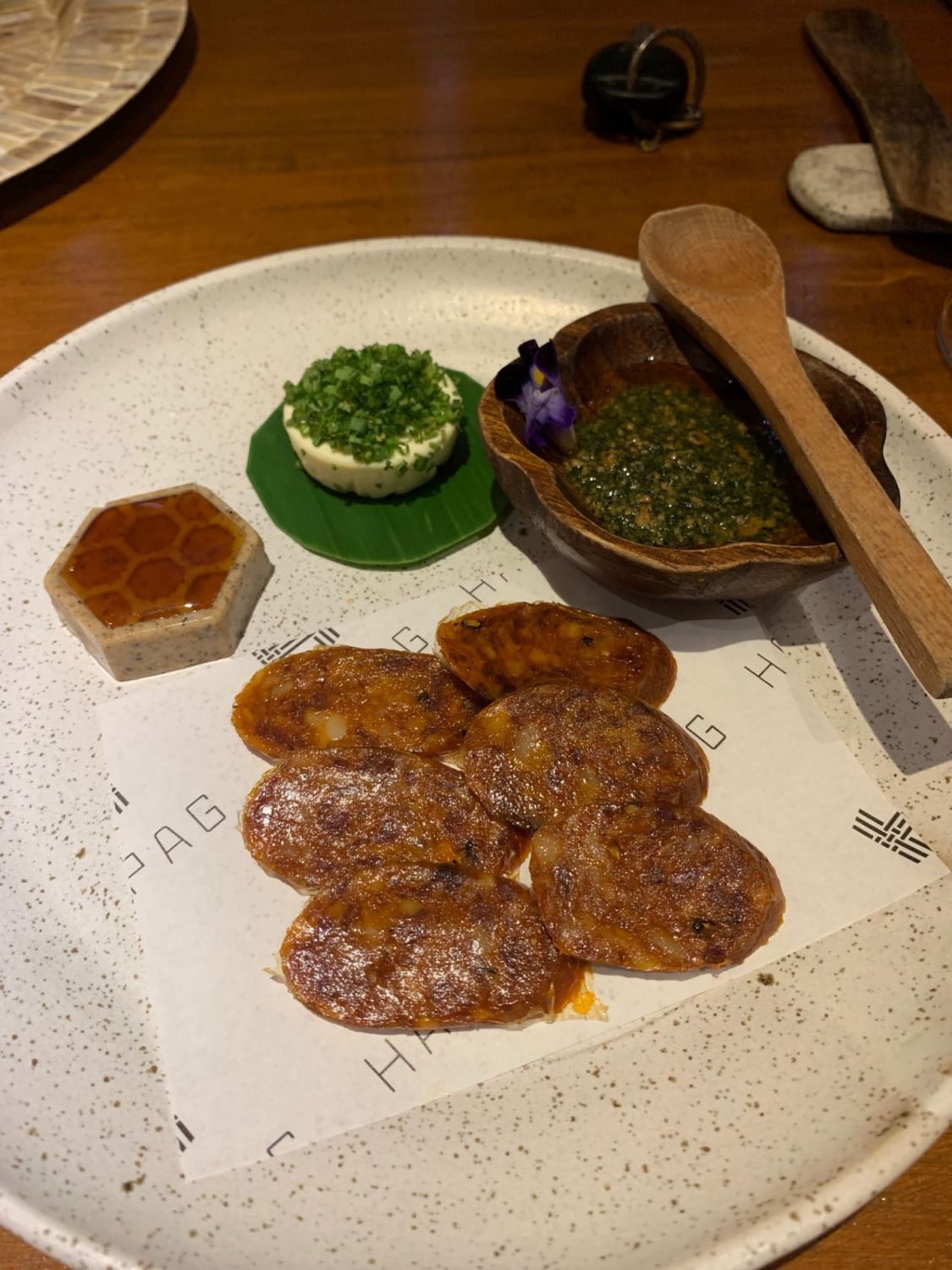 Hapag New Lunch Menu condiments for the bread course