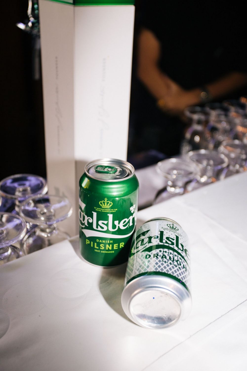 There were two variations of Carlsberg for diners to choose from.