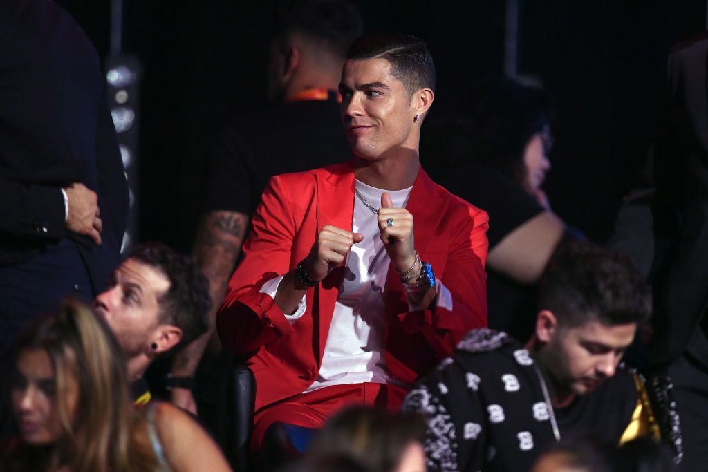 SEVILLE, SPAIN - NOVEMBER 03: Cristiano Ronaldo attends the MTV EMAs 2019 show at FIBES Conference and Exhibition Centre on November 03, 2019 in Seville, Spain. (Photo by Jeff Spicer/Getty Images for MTV)