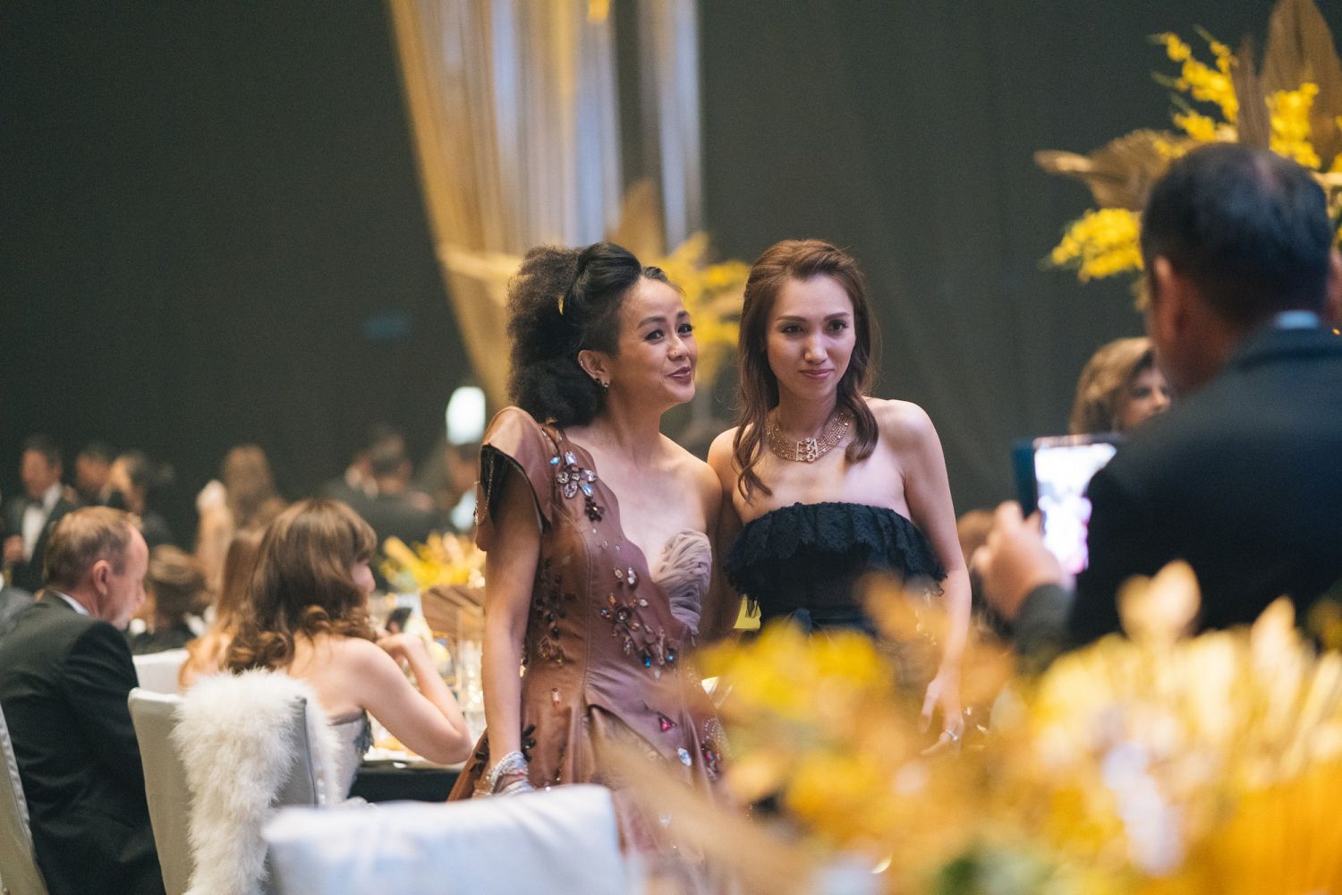 Melinda Looi and Datin Joanna Low at Tatler Ball 2021 (Photo: Apis Shah/Tatler Malaysia)
