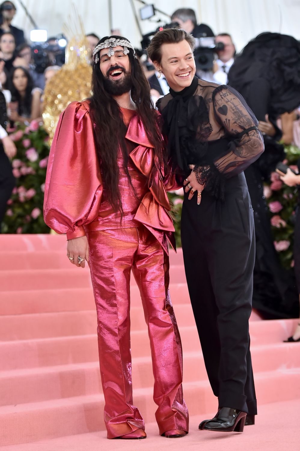 NEW YORK, NEW YORK - MAY 06: Alessandro Michele and Harry Styles attend The 2019 Met Gala Celebrating Camp: Notes on Fashion at Metropolitan Museum of Art on May 06, 2019 in New York City. (Photo by Theo Wargo/WireImage)