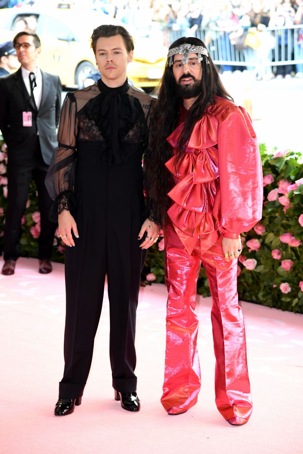 NEW YORK, NEW YORK - MAY 06: Harry Styles and Alessandro Michele attend The 2019 Met Gala Celebrating Camp: Notes On Fashion at The Metropolitan Museum of Art on May 06, 2019 in New York City. (Photo by Karwai Tang/WireImage )