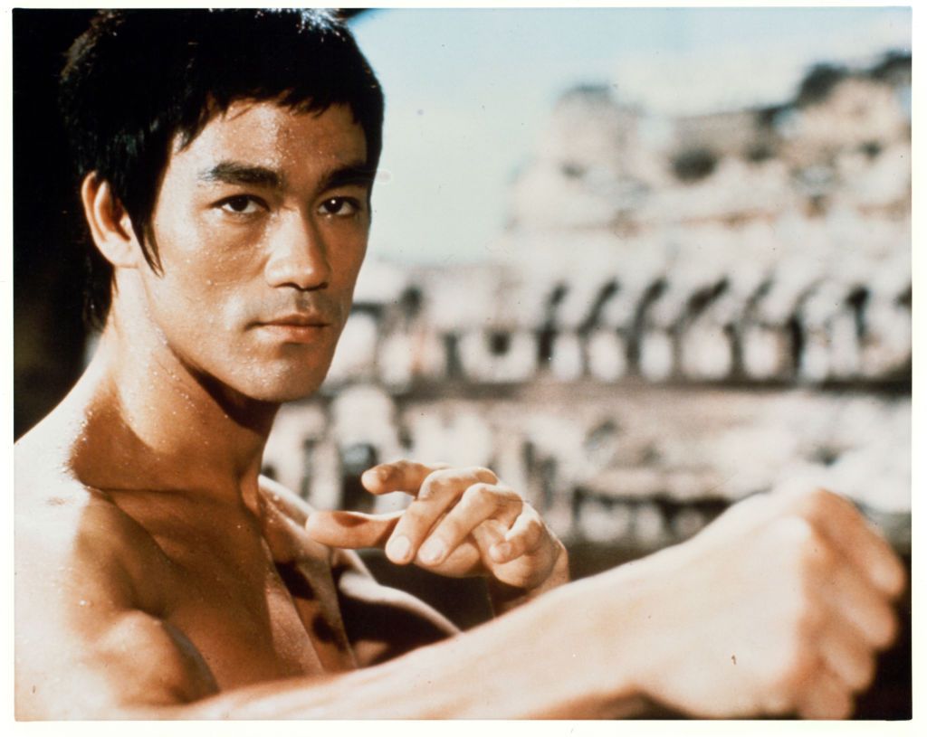 Publicity portrait of Bruce Lee from the film 'The Way of the Dragon,' 1972. (Photo by Warner Brothers/Getty Images)