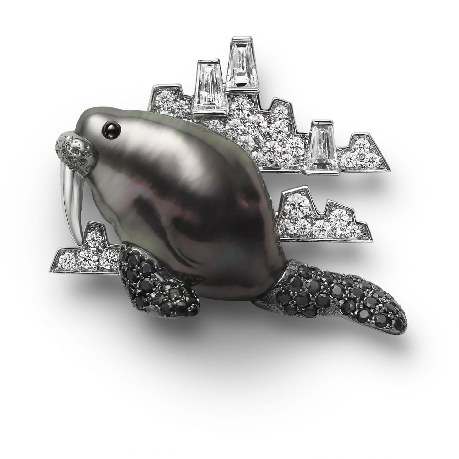Mikimoto Wild And Wonderful頂級珠寶系列海象造型胸針