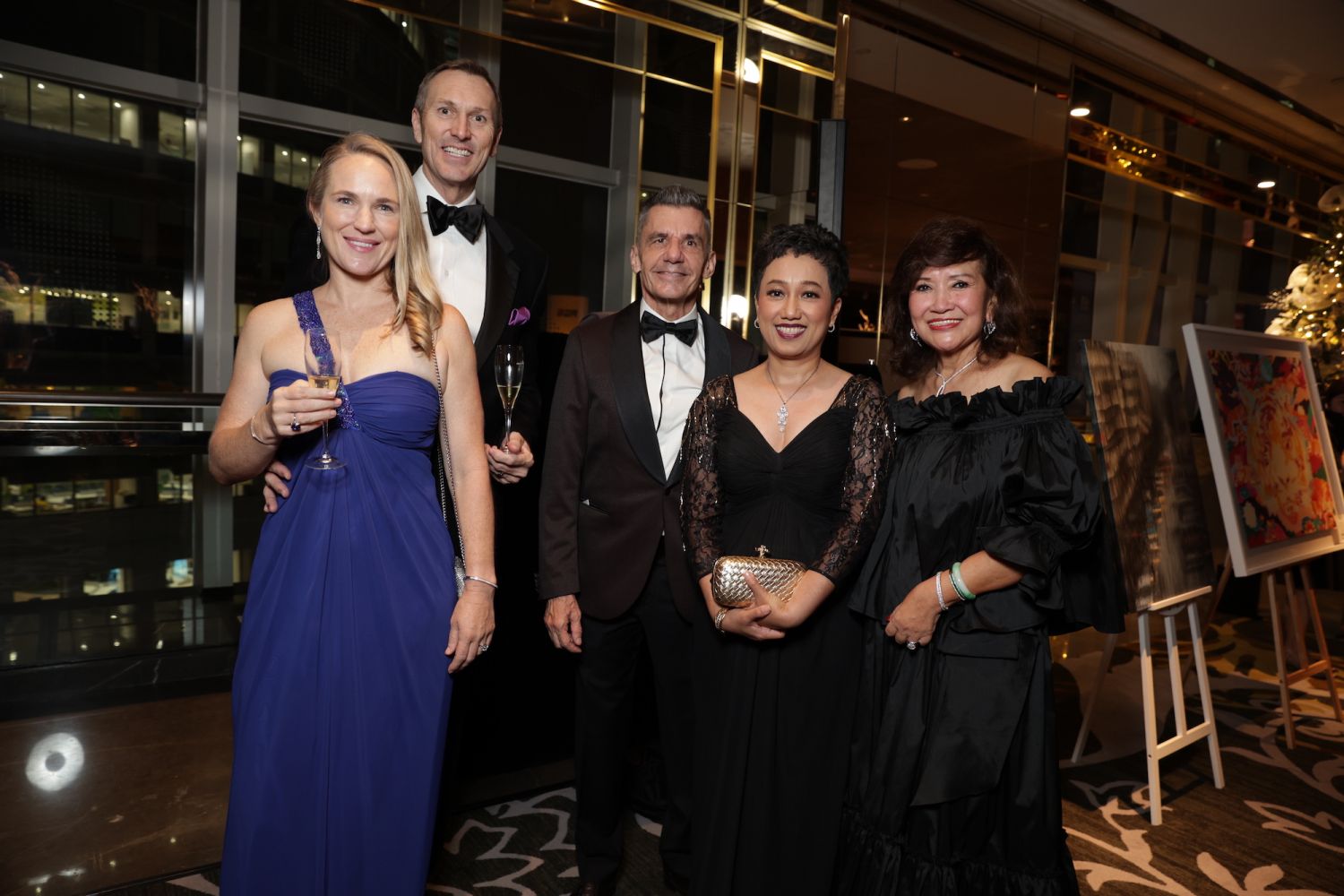 Rebecca Hilton, Nelson Hilton, Blaise Montandon, Sheila Ali and Dato' Rosemarie Wee