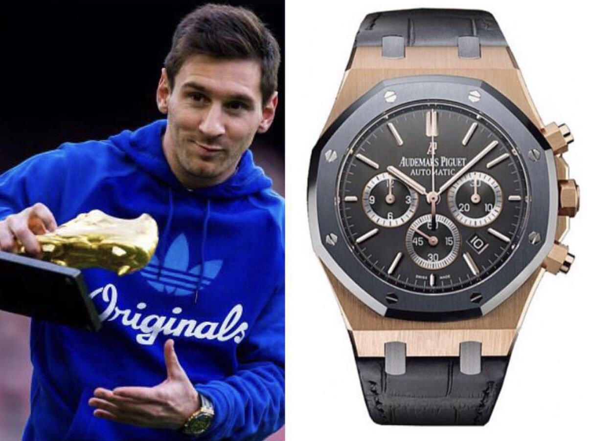 梅西配戴Audemars Piguet皇家橡樹系列。圖片取自 Lionel Messi IG。