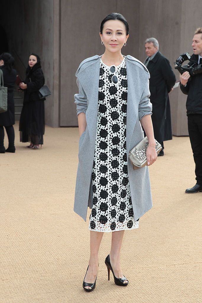 LONDON, UNITED KINGDOM - FEBRUARY 17: Carina Lau attends Burberry Prorsum show during London Fashion Week on February 17, 2014 in London, England. (Photo by Fred Duval/FilmMagic)