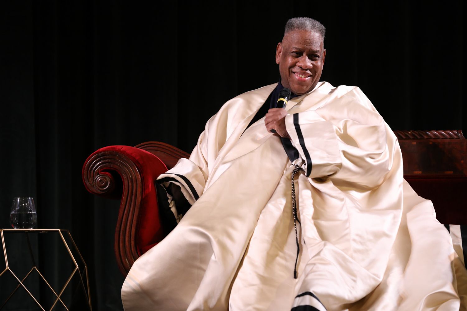 SAVANNAH, GA - NOVEMBER 02: Andre Leon Talley speaks during 'The Gospel According to AndrÂ' Q&A during the 21st SCAD Savannah Film Festival on November 2, 2018 in Savannah, Georgia. (Photo by Cindy Ord/Getty Images for SCAD)