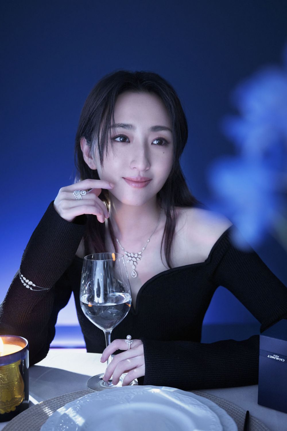 柯佳嬿佩戴 Chaumet Joséphine Ronde d'Aigrettes 18K白金手鍊