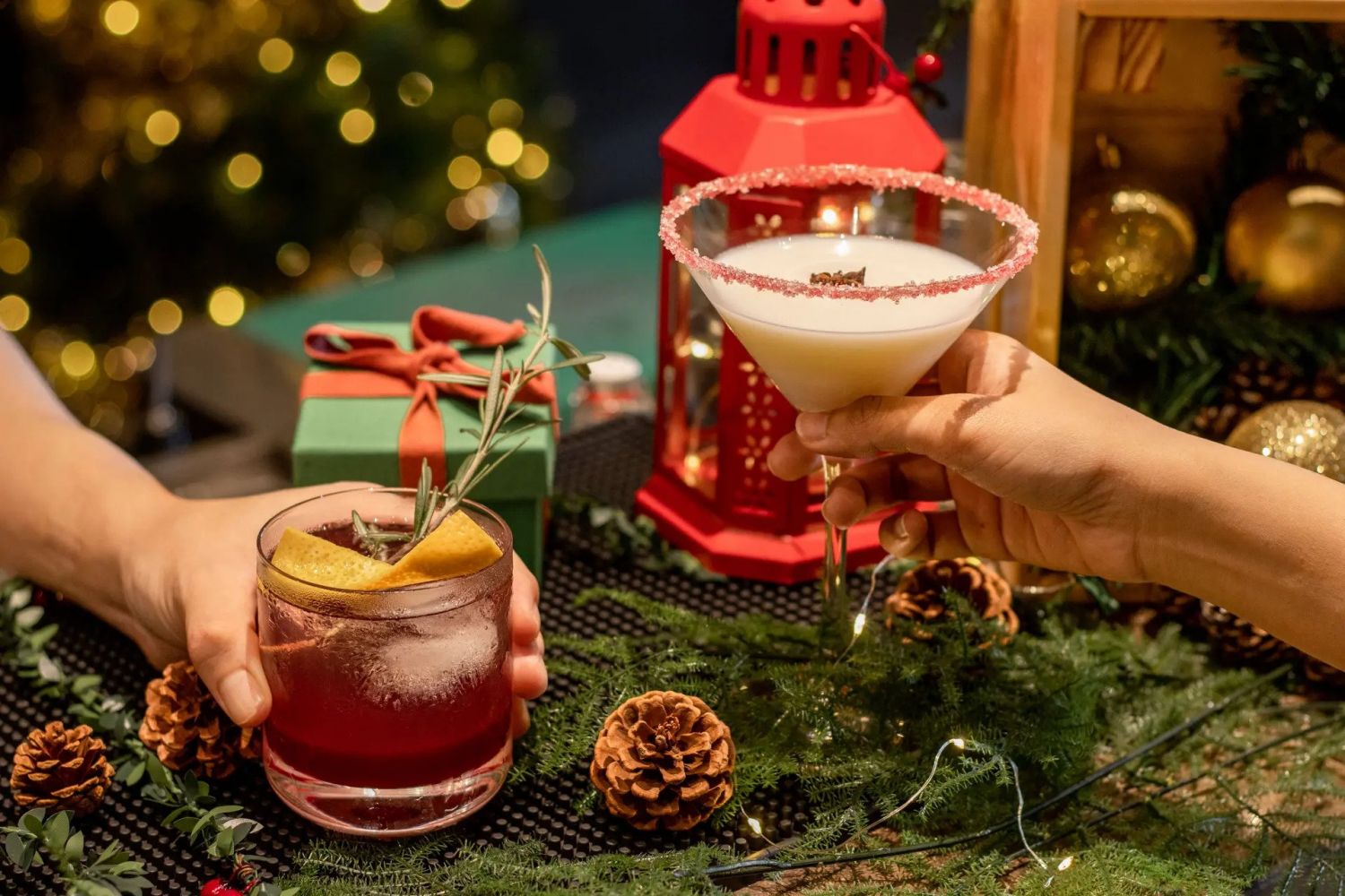 Festive cocktails at The Cove