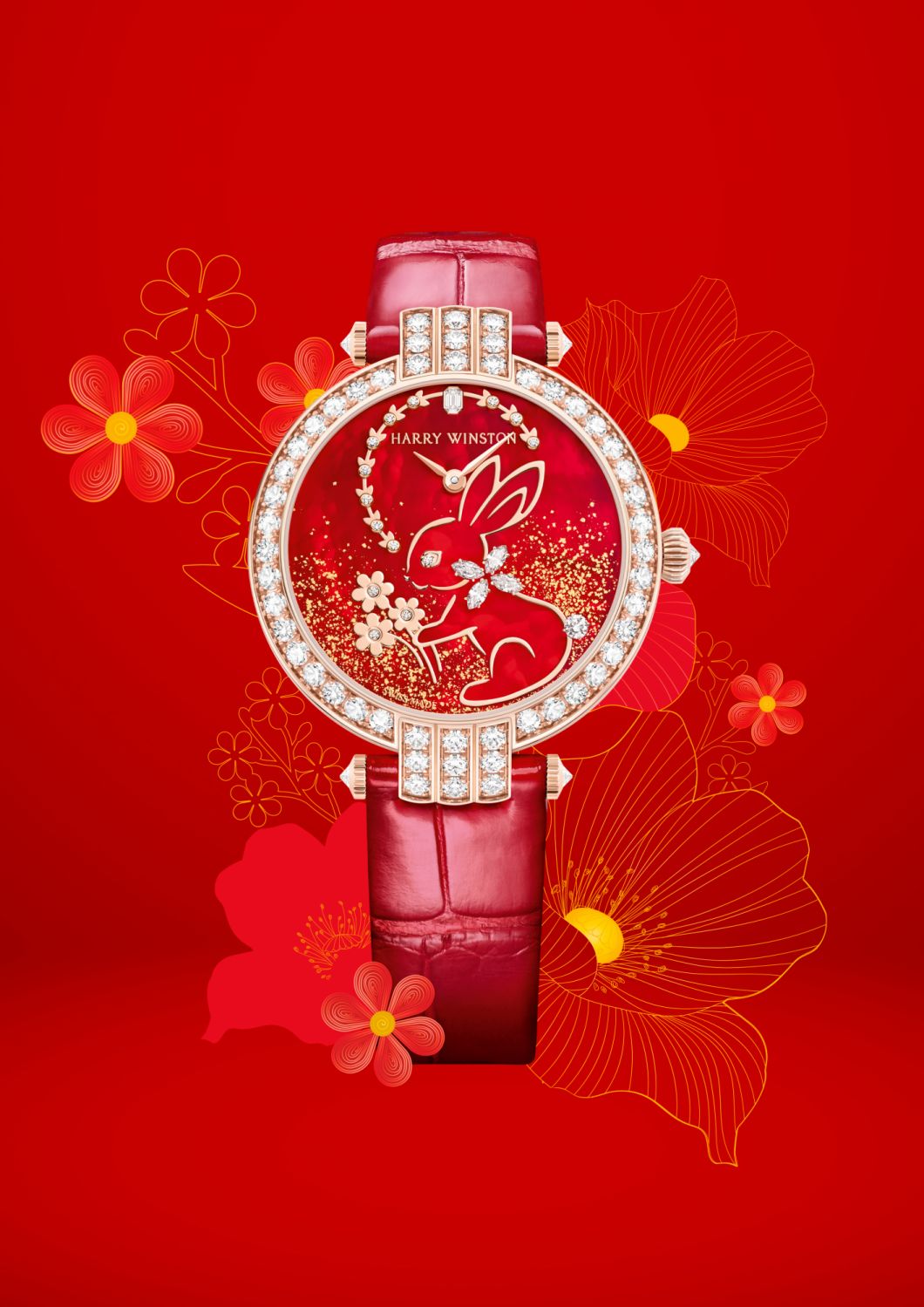 Harry Winston 海瑞溫斯頓 Premier 卓時系列限量兔年生肖 36 毫米自動腕錶