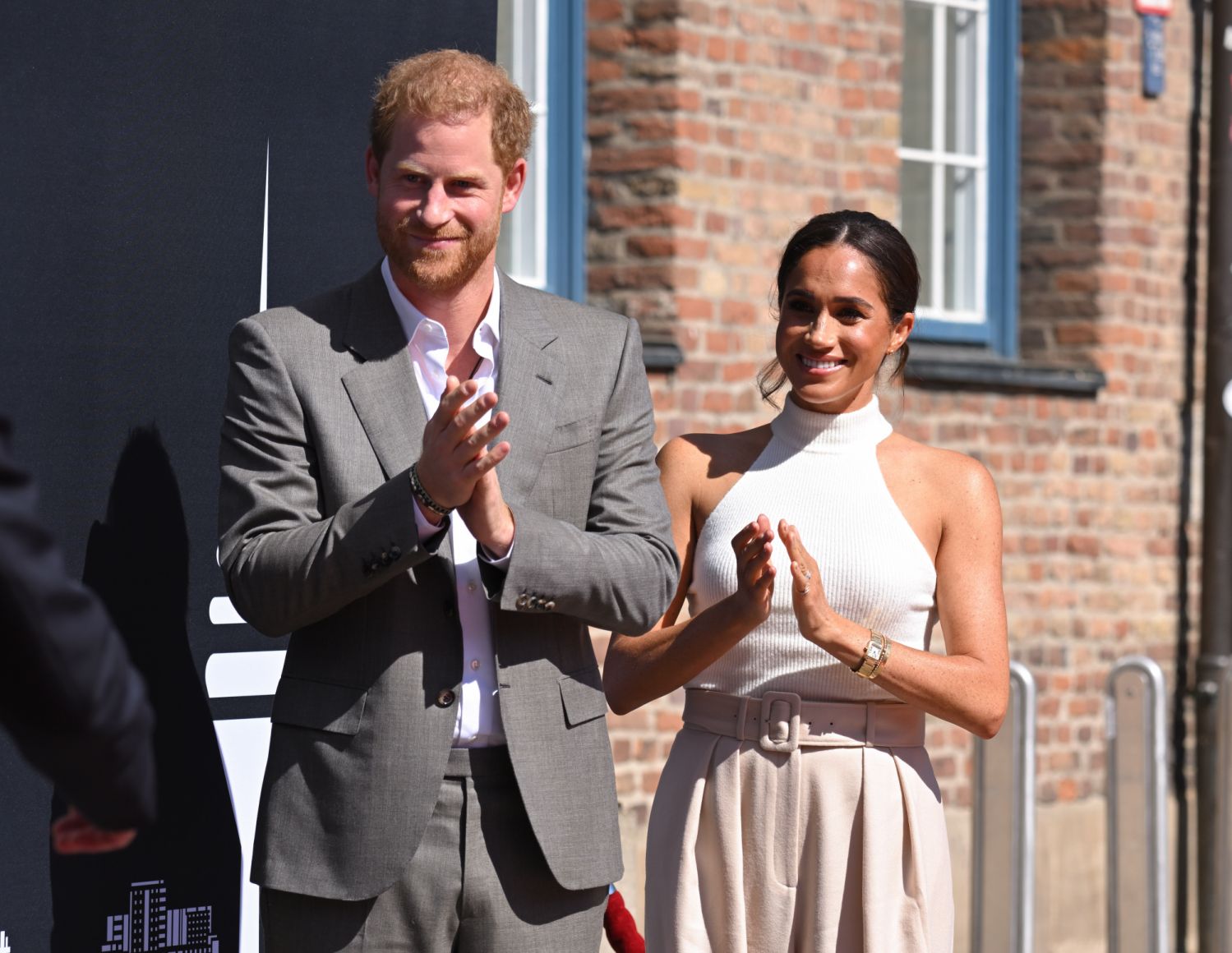 DUSSELDORF, GERMANY - SEPTEMBER 06: Prince Harry, Duke of Sussex and Meghan, Duchess of Sussex during the Invictus Games Dusseldorf 2023 - One Year To Go launch event on September 06, 2022 in Dusseldorf, Germany. The Invictus Games will be held in Germany for the first time in September 2023. (Photo by Karwai Tang/WireImage)