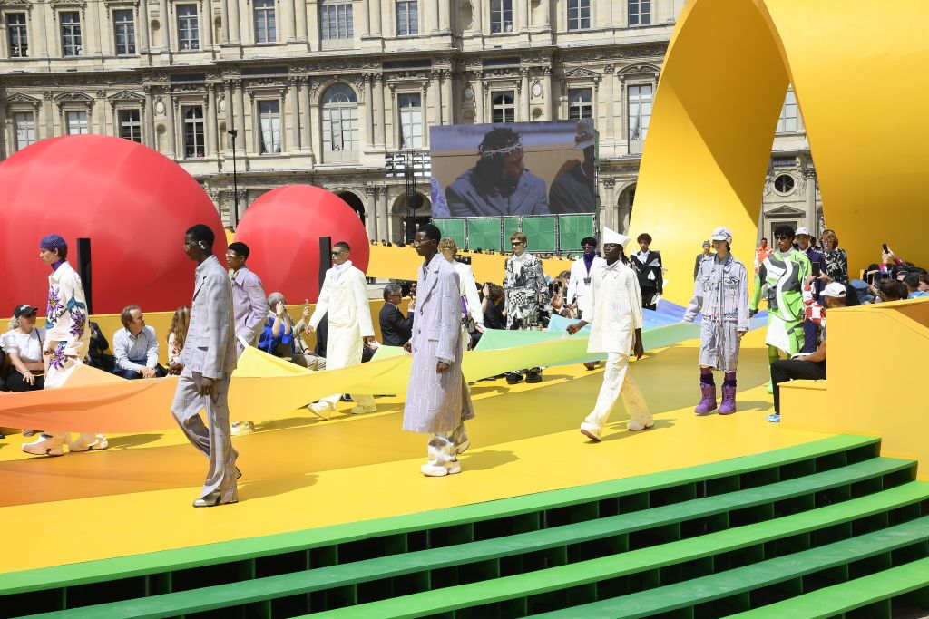 Runway at Louis Vuitton RTW Men's Spring 2023 photographed in Paris on June 23, 2022. (Photo by Giovanni Giannoni/WWD/Penske Media via Getty Images)
