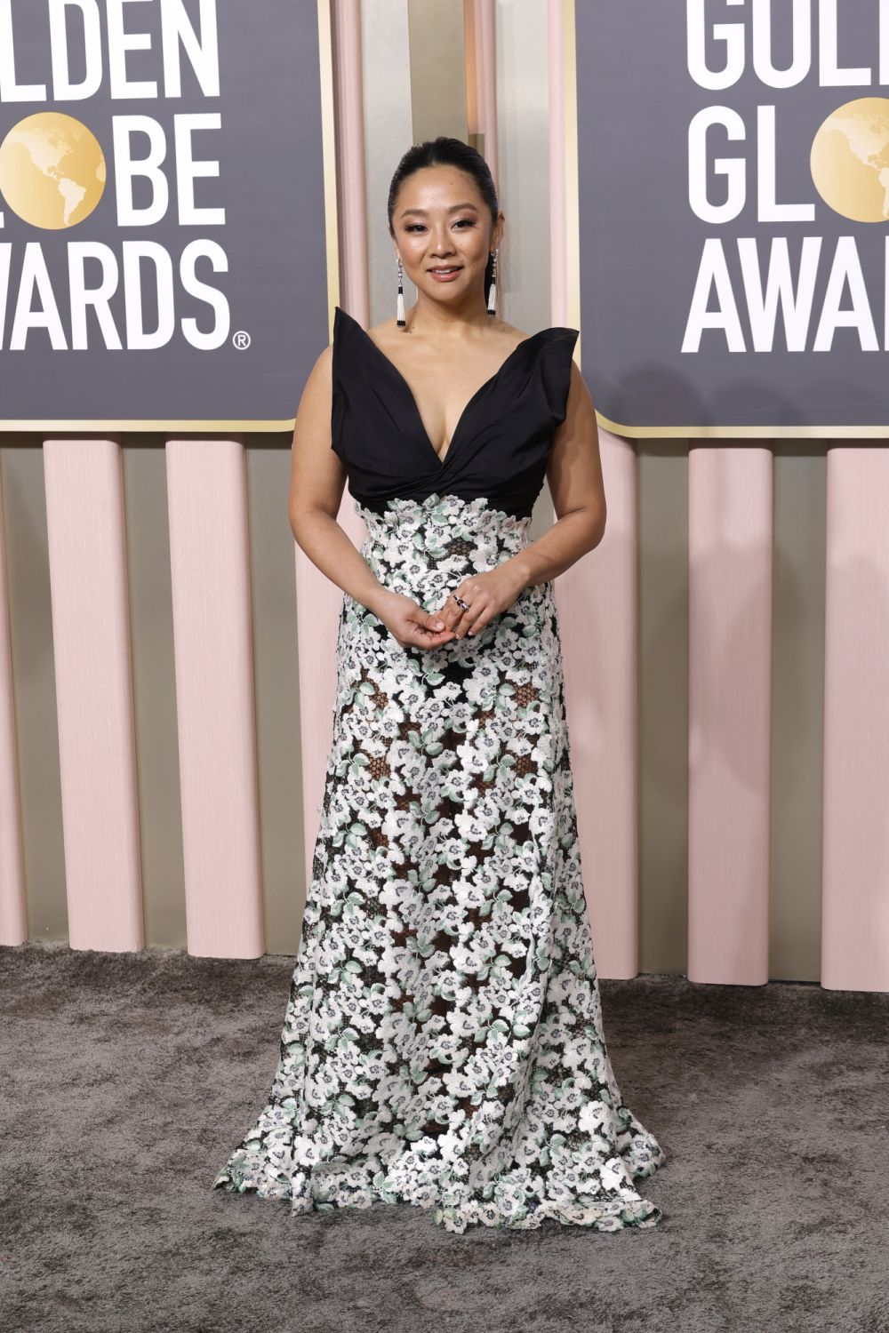 BEVERLY HILLS, CALIFORNIA - JANUARY 10: Stephanie Hsu attends the 80th Annual Golden Globe Awards at The Beverly Hilton on January 10, 2023 in Beverly Hills, California. (Photo by Frazer Harrison/WireImage)