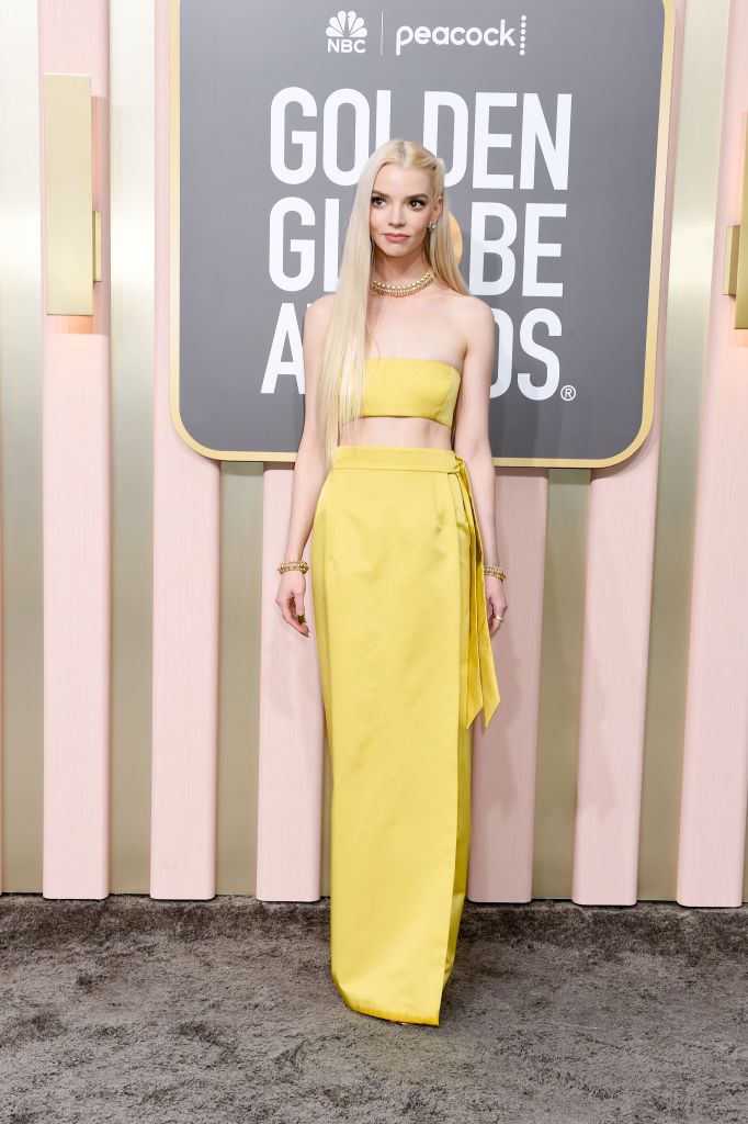 Anya Taylor-Joy at the 80th Annual Golden Globe Awards held at The Beverly Hilton on January 10, 2023 in Beverly Hills, California. (Photo by Gilbert Flores/Variety via Getty Images)