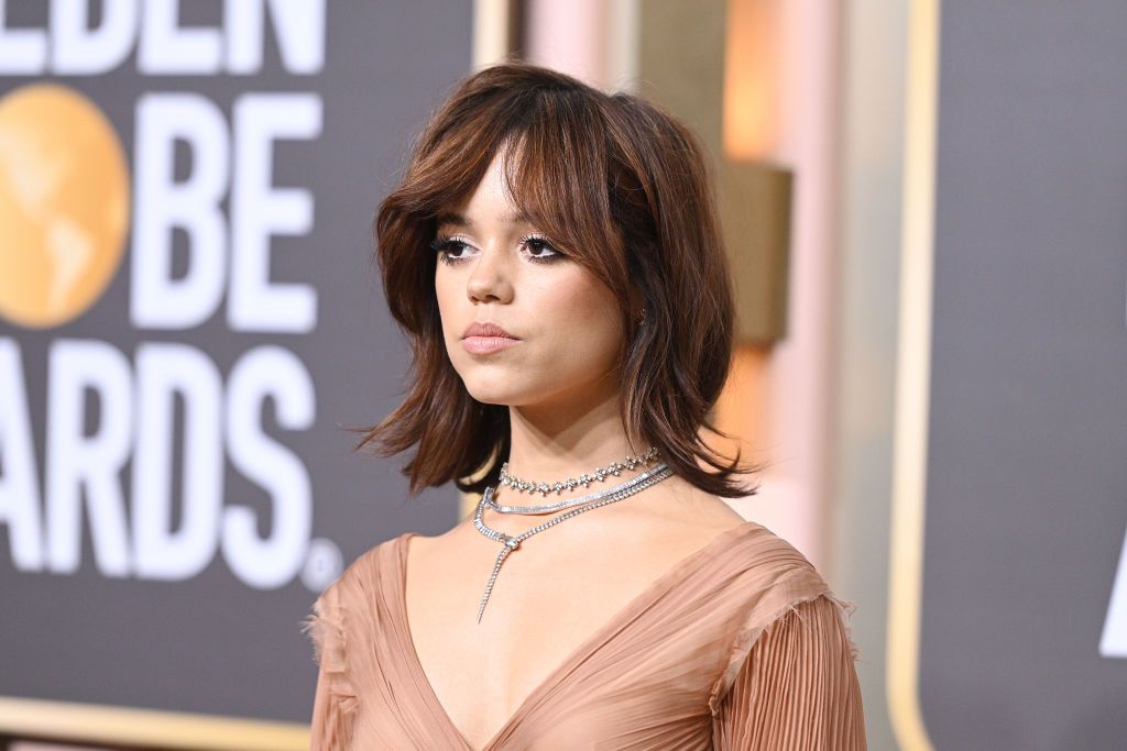 Jenna Ortega at the 80th Annual Golden Globe Awards held at The Beverly Hilton on January 10, 2023 in Beverly Hills, California. (Photo by Gilbert Flores/Variety via Getty Images)