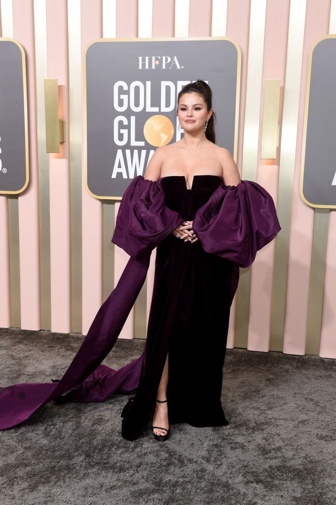 Selena Gomez at the 80th Annual Golden Globe Awards held at The Beverly Hilton on January 10, 2023 in Beverly Hills, California. (Photo by Gilbert Flores/Variety via Getty Images)