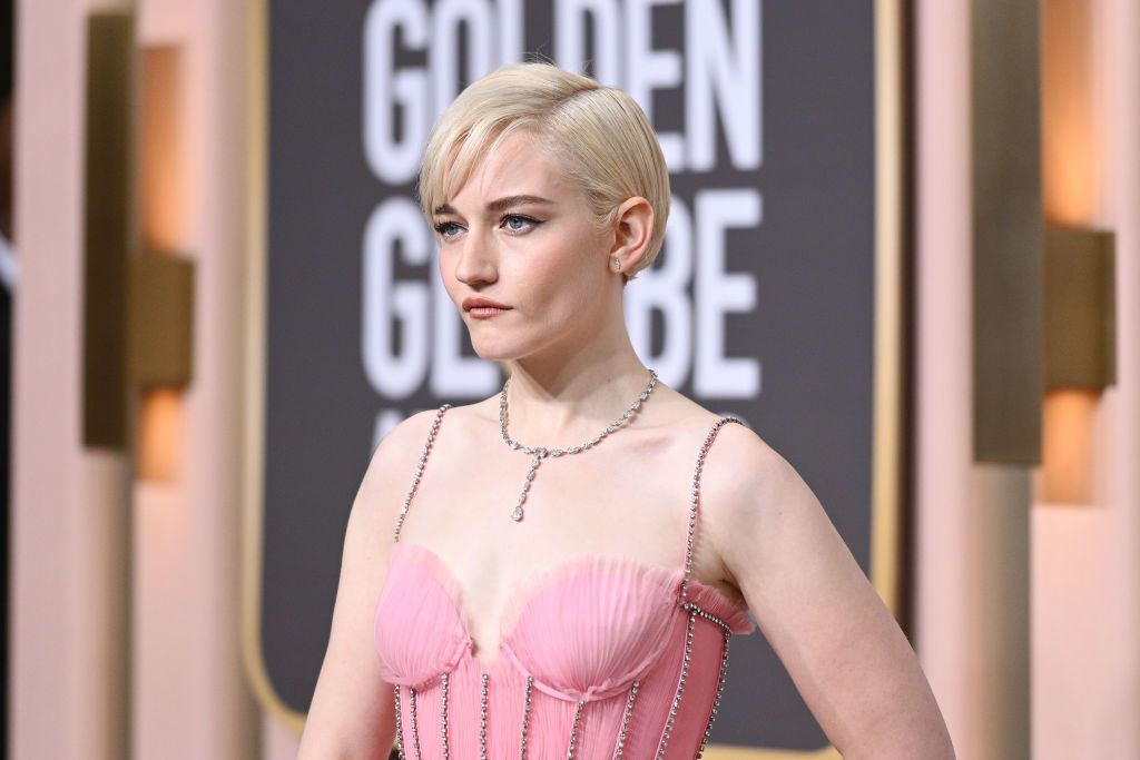 Julia Garner at the 80th Annual Golden Globe Awards held at The Beverly Hilton on January 10, 2023 in Beverly Hills, California. (Photo by Gilbert Flores/Variety via Getty Images)