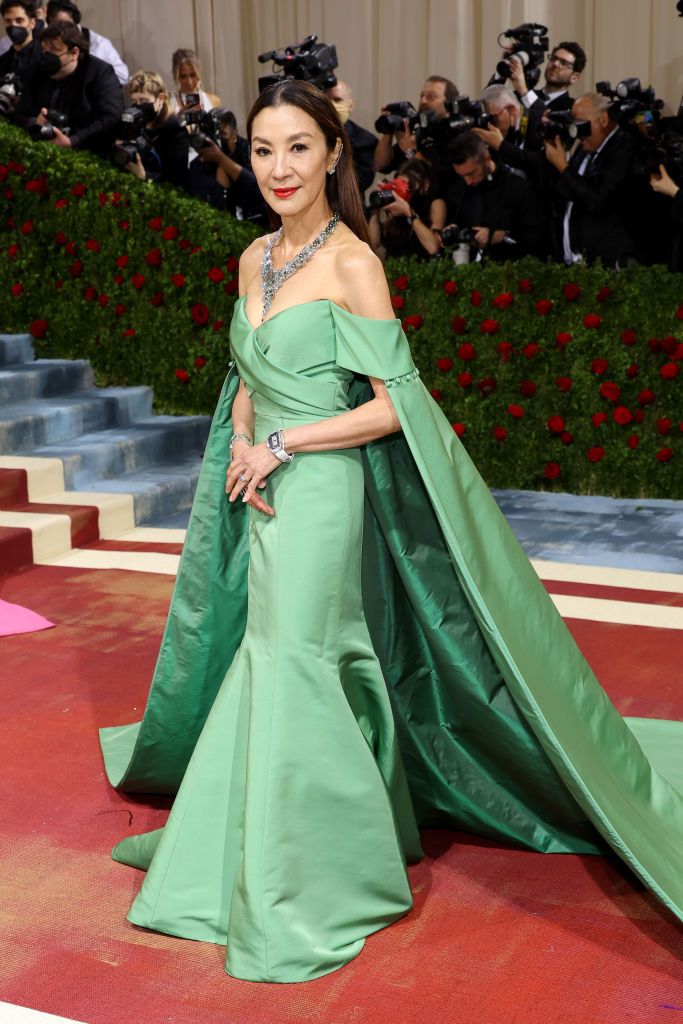 NEW YORK, NEW YORK - MAY 02: Michelle Yeoh attends The 2022 Met Gala Celebrating "In America: An Anthology of Fashion" at The Metropolitan Museum of Art on May 02, 2022 in New York City. (Photo by Mike Coppola/Getty Images)