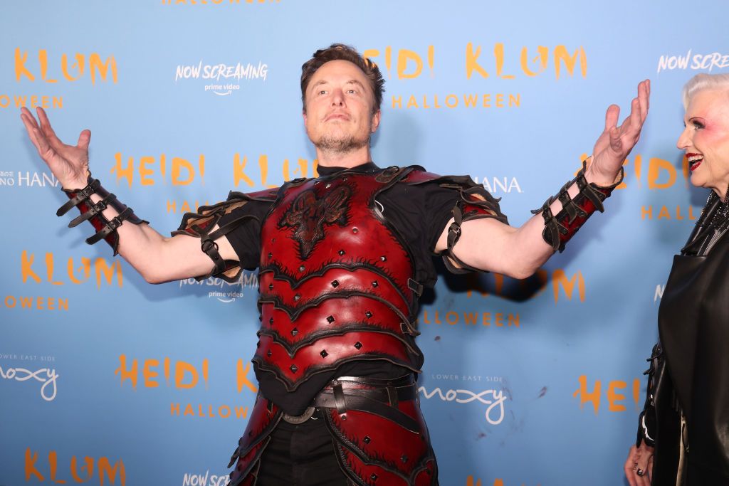 NEW YORK, NEW YORK - OCTOBER 31: Elon Musk and Maye Musk attend Heidi Klum's 2022 Hallowe'en Party at Sake No Hana at Moxy LES on October 31, 2022 in New York City. (Photo by Taylor Hill/Getty Images)