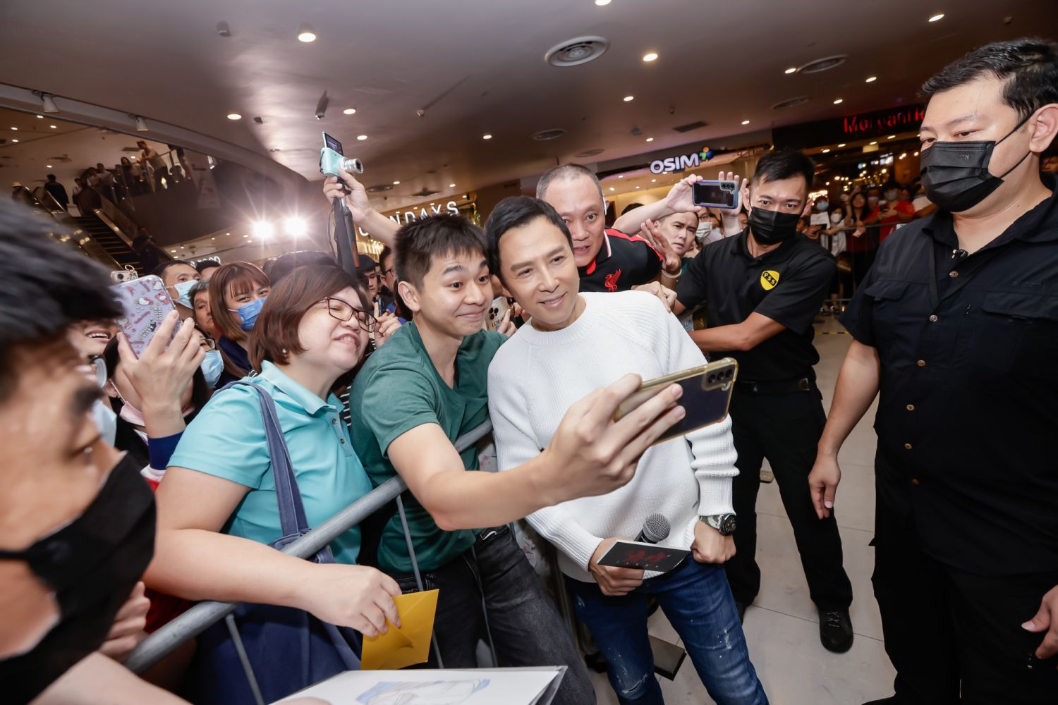 Donnie Yen at a meet-and-greet session with fans in Singapore